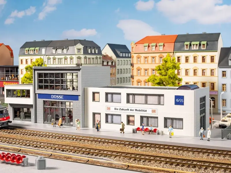 Auhagen 13357 TT-Bahnhof Dosse - Bahnsteigsicht